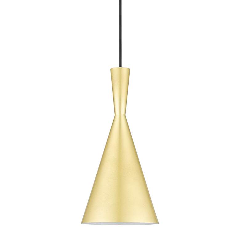 Image 3 1 Light Soft Gold Pendant with Polished Brass Finish Accents more views