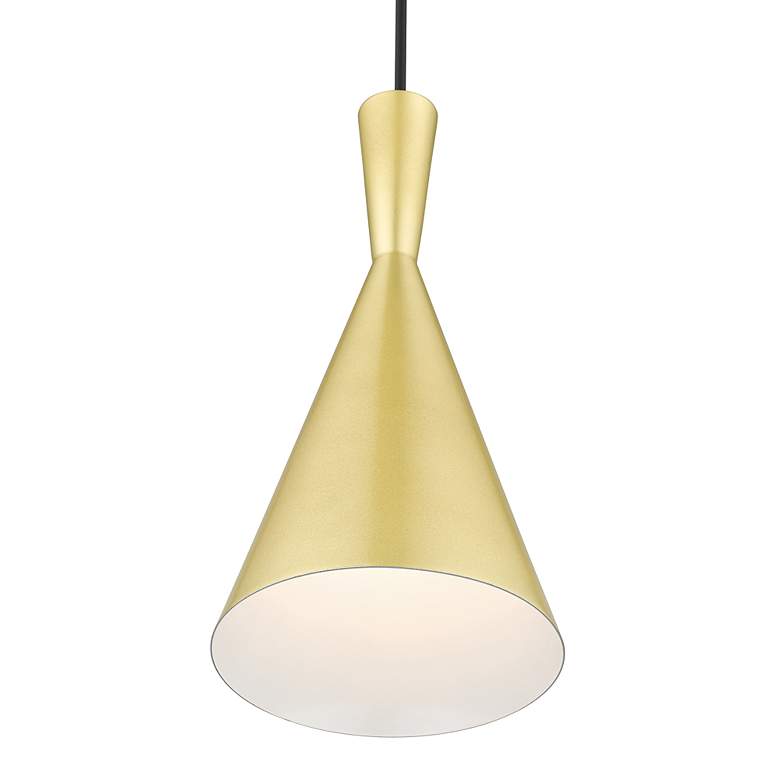 Image 6 1 Light Soft Gold Pendant with Polished Brass Finish Accents more views