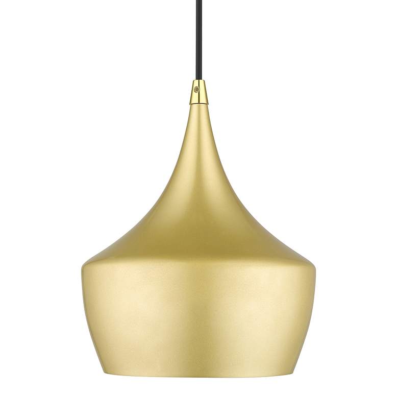 Image 7 1 Light Soft Gold Pendant with Polished Brass Finish Accents more views