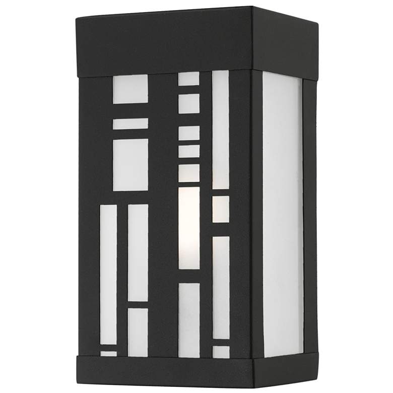 Image 2 1 Light Textured Black Outdoor ADA Small Sconce