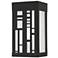 1 Light Textured Black Outdoor ADA Small Sconce