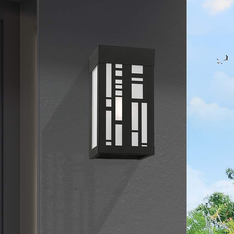 Image 1 1 Light Textured Black Outdoor ADA Small Sconce