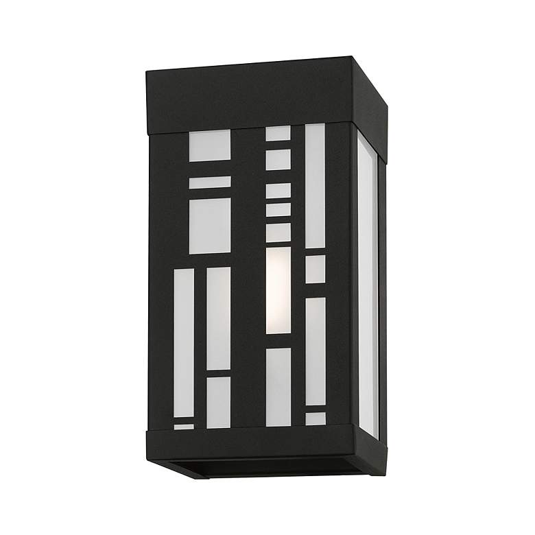 Image 6 1 Light Textured Black Outdoor ADA Small Sconce more views