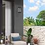 1 Light Textured Black Outdoor ADA Small Sconce