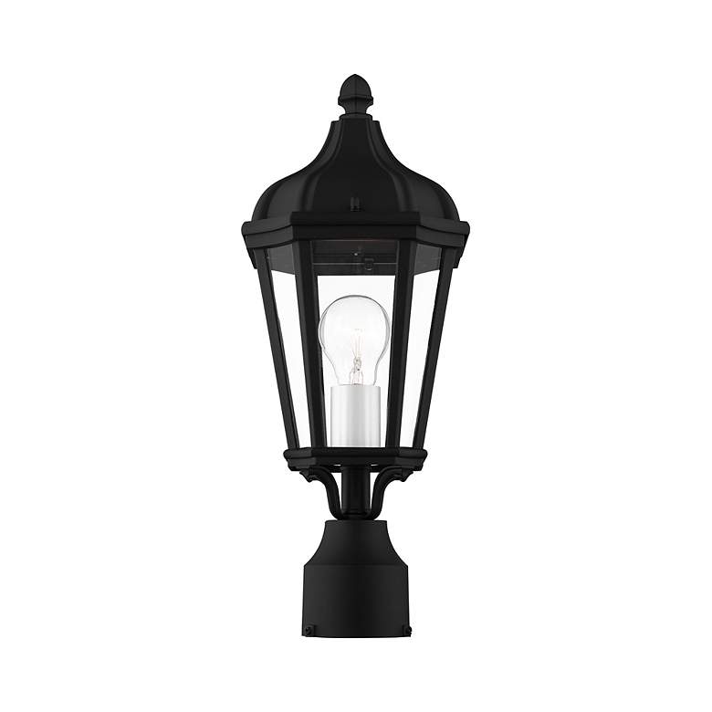 Image 3 1 Light Textured Black Outdoor Post Top Lantern more views