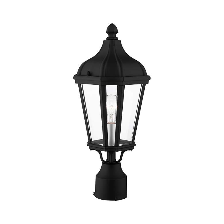 Image 4 1 Light Textured Black Outdoor Post Top Lantern more views