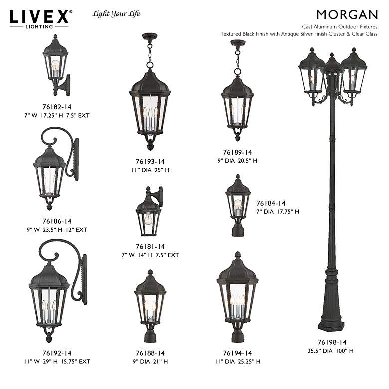 Image 6 1 Light Textured Black Outdoor Post Top Lantern more views