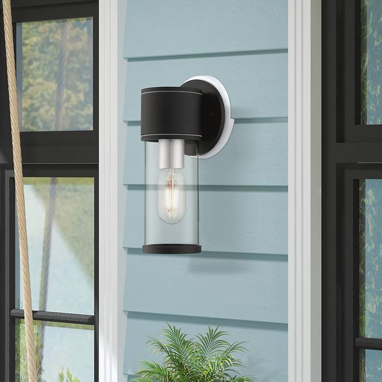 Image 3 1 Light Textured Black Outdoor Small ADA Wall Lantern more views