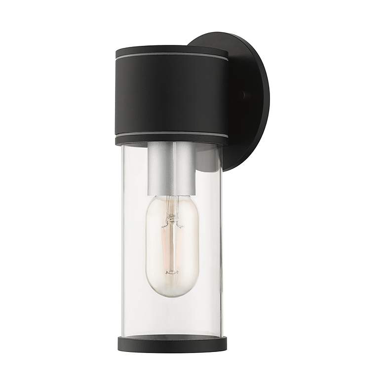 Image 4 1 Light Textured Black Outdoor Small ADA Wall Lantern more views