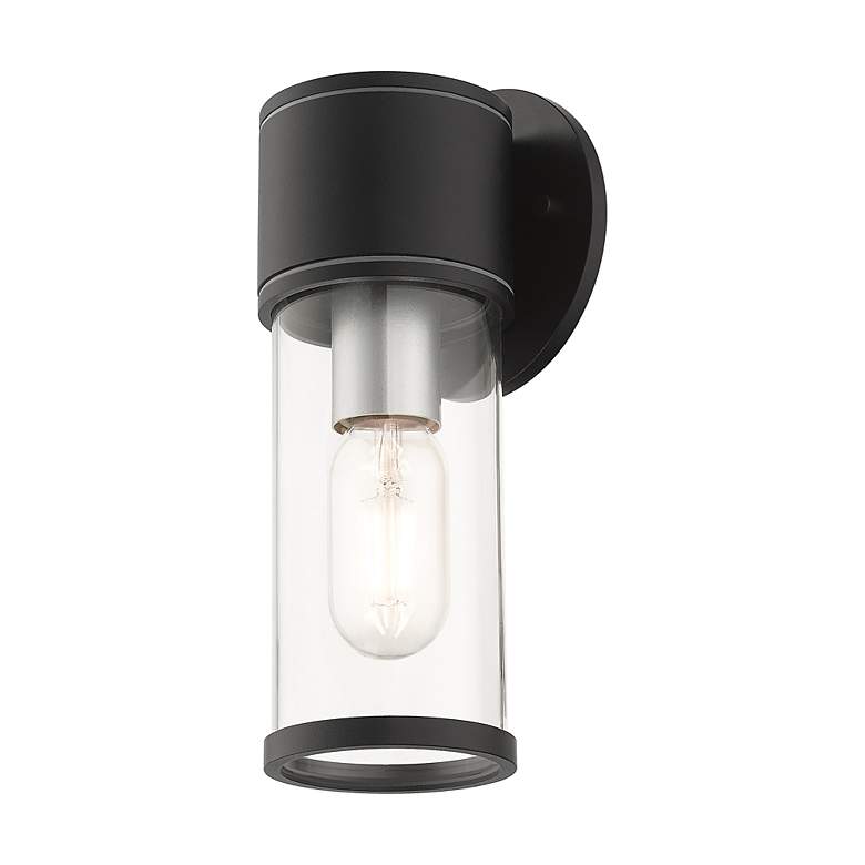 Image 5 1 Light Textured Black Outdoor Small ADA Wall Lantern more views