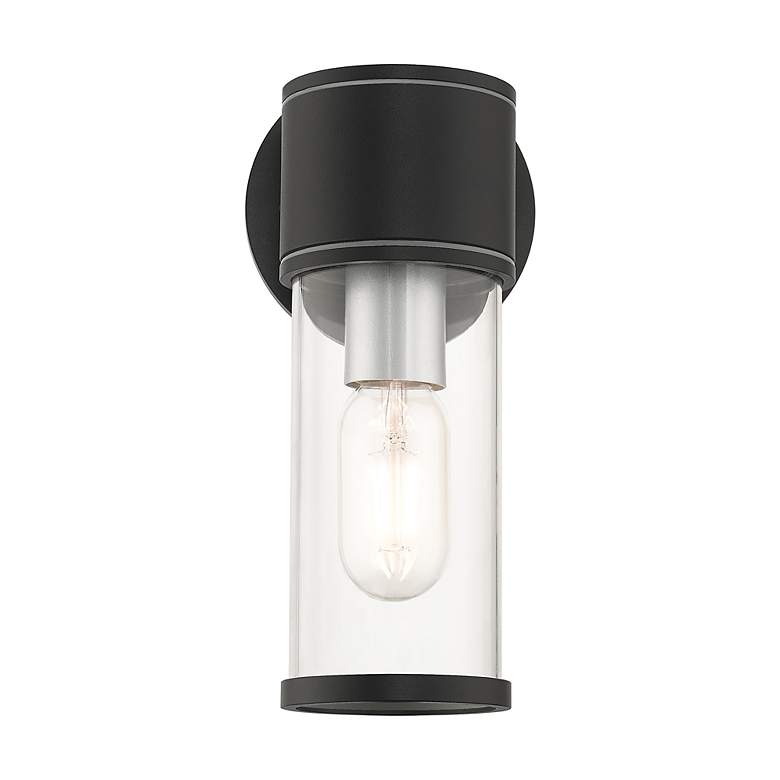 Image 6 1 Light Textured Black Outdoor Small ADA Wall Lantern more views