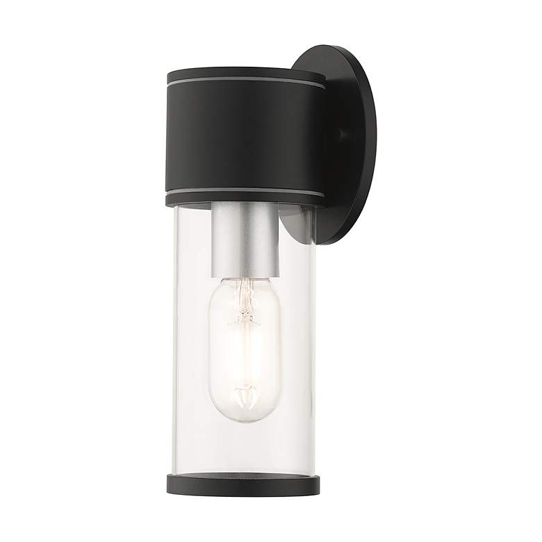 Image 7 1 Light Textured Black Outdoor Small ADA Wall Lantern more views