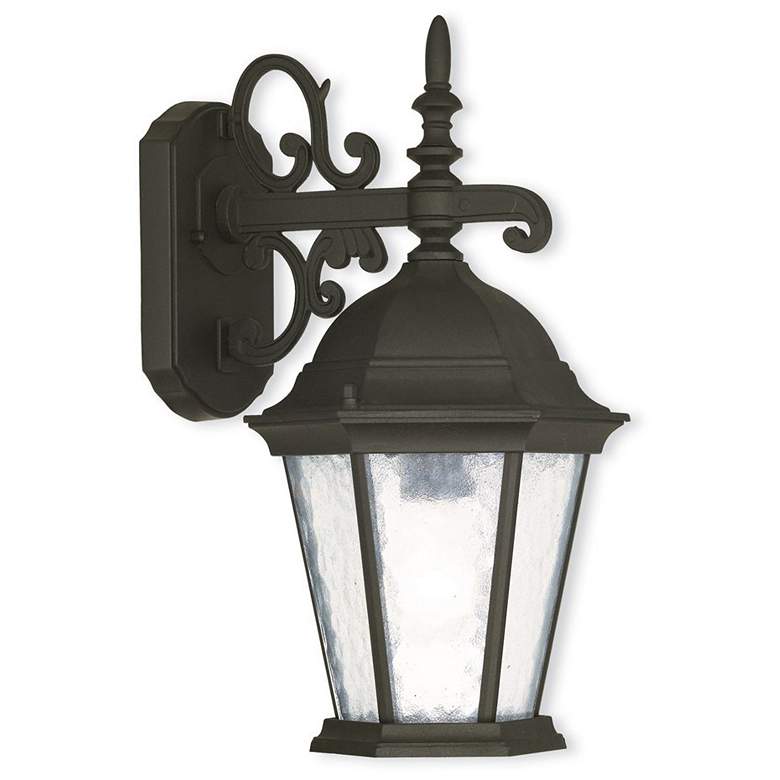 Image 1 1 Light Textured Black Outdoor Wall Lantern