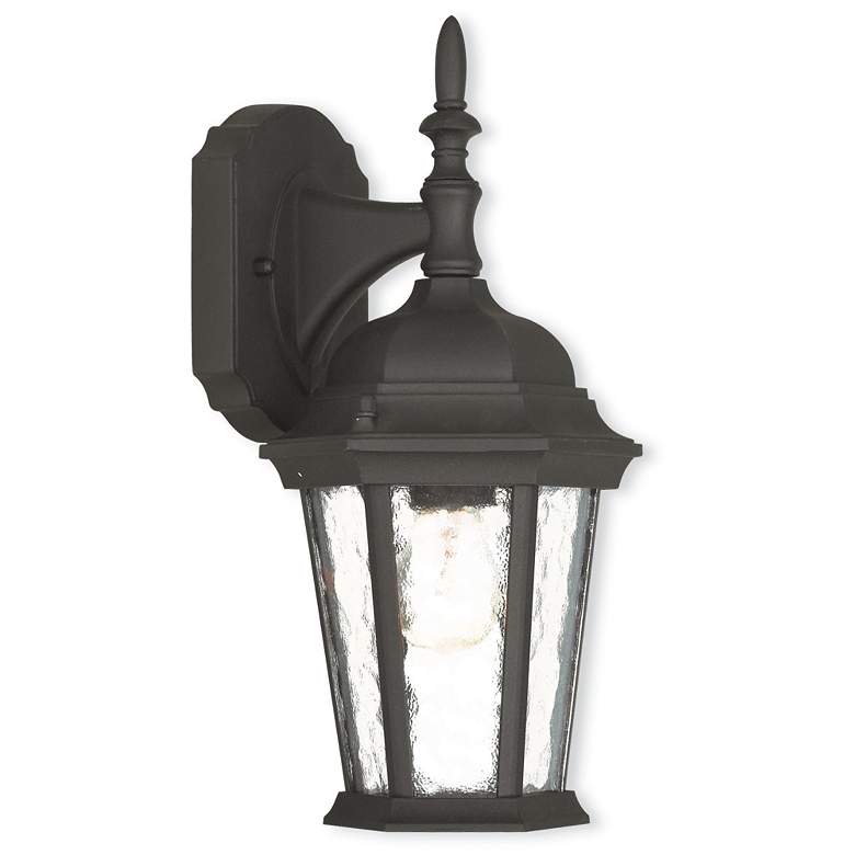 Image 1 1 Light Textured Black Outdoor Wall Lantern