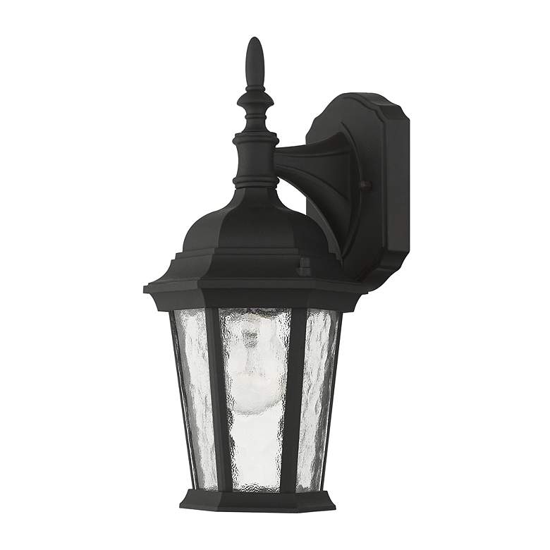 Image 3 1 Light Textured Black Outdoor Wall Lantern more views