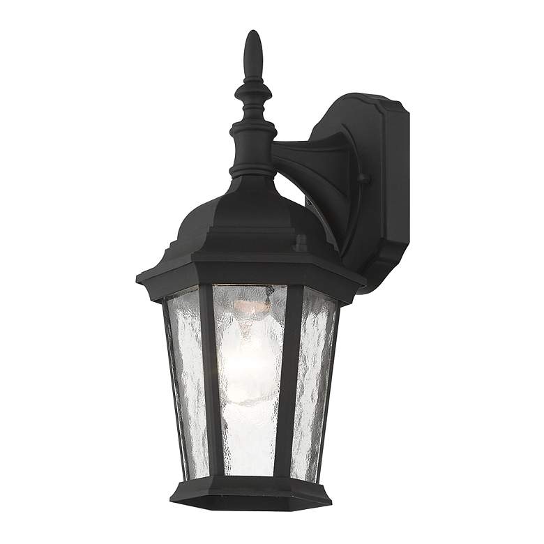Image 4 1 Light Textured Black Outdoor Wall Lantern more views