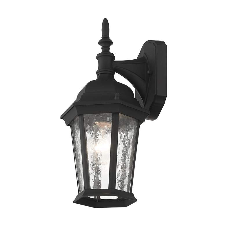 Image 5 1 Light Textured Black Outdoor Wall Lantern more views