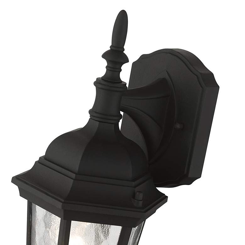 Image 7 1 Light Textured Black Outdoor Wall Lantern more views