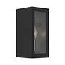 2_1 Light Textured Black with Brushed Nickel Candles Outdoor ADA Small Sconce