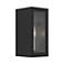1 Light Textured Black with Brushed Nickel Candles Outdoor ADA Small Sconce