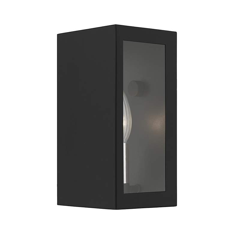 Image 4 1 Light Textured Black with Brushed Nickel Candles Outdoor ADA Small Sconce more views