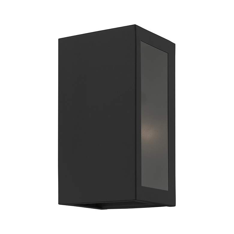 Image 6 1 Light Textured Black with Brushed Nickel Candles Outdoor ADA Small Sconce more views
