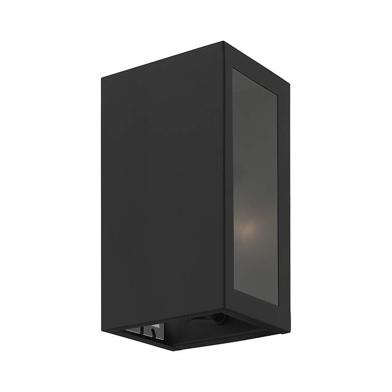 Image 7 1 Light Textured Black with Brushed Nickel Candles Outdoor ADA Small Sconce more views