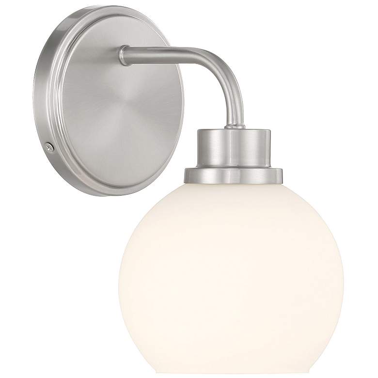 Image 1 1-Light Wall Sconce in Brushed Nickel