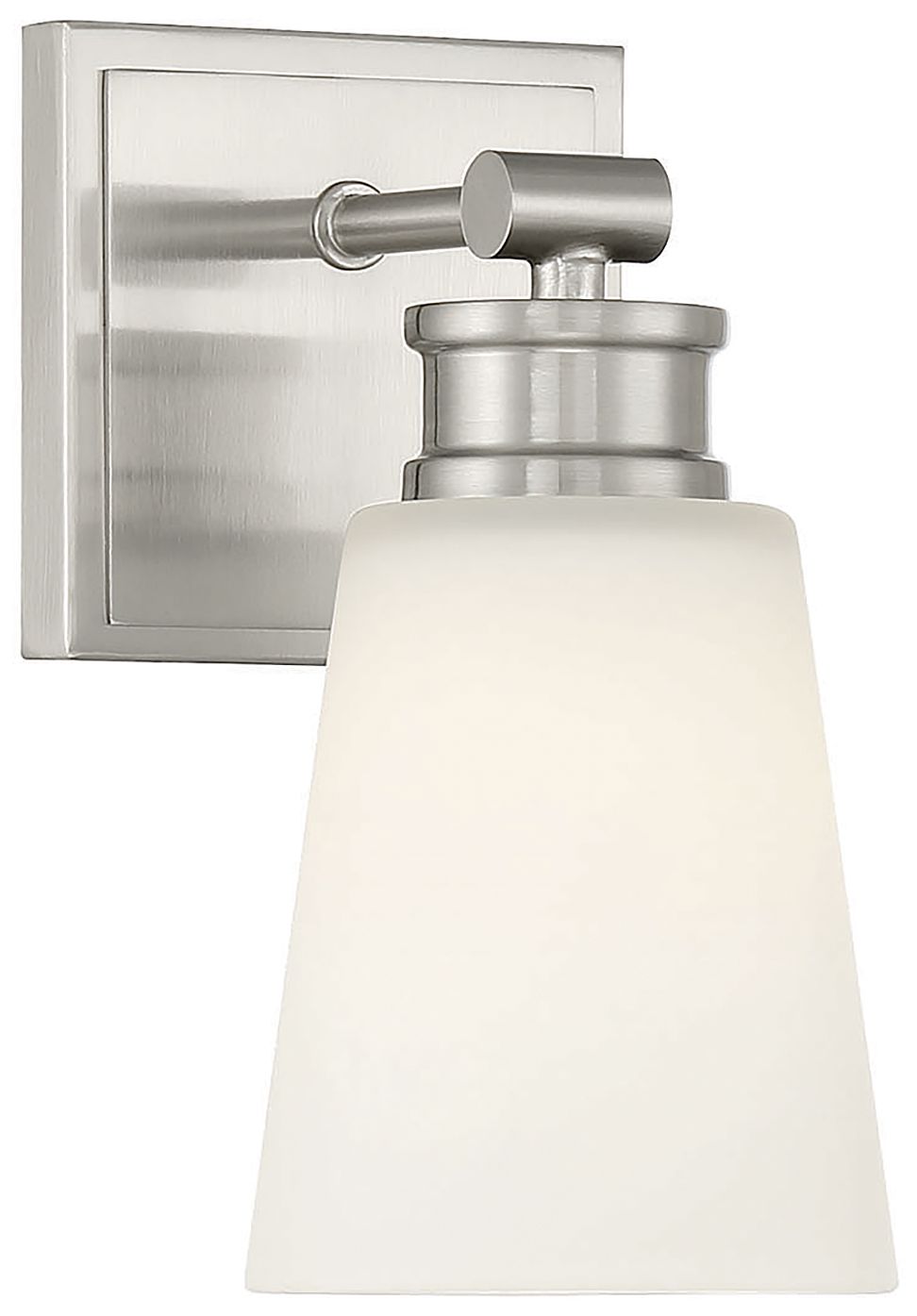 1-Light Wall Sconce in Brushed Nickel