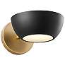 1_1-Light Wall Sconce in Matte Black and Natural Brass