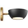 3_1-Light Wall Sconce in Matte Black and Natural Brass more views