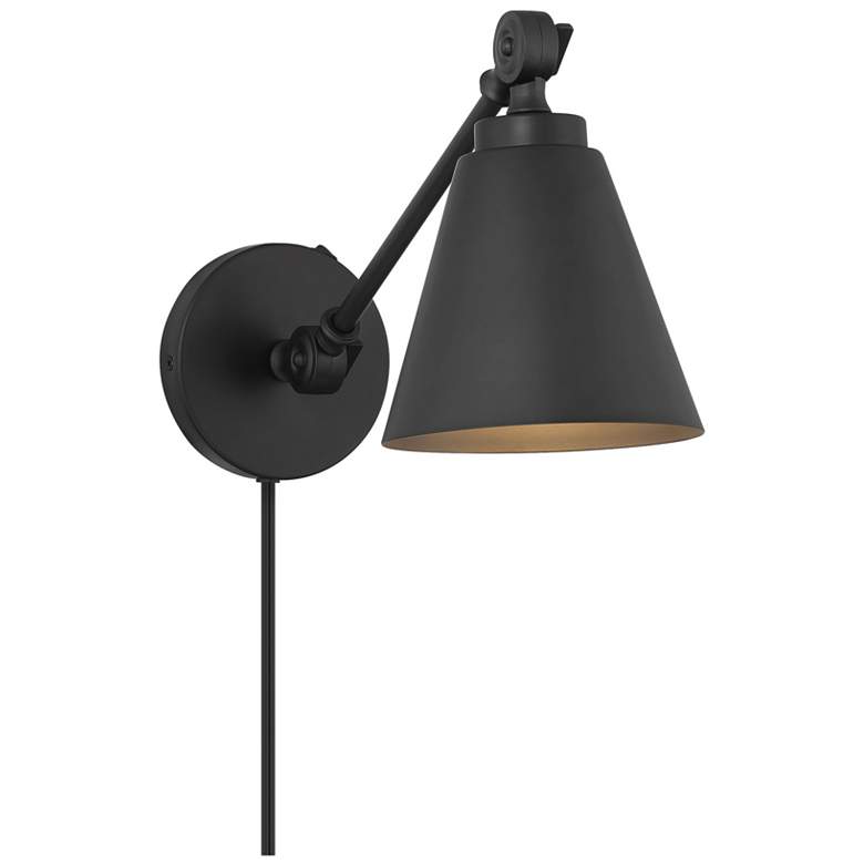 Image 1 1-Light Wall Sconce in Matte Black (Set of 2)