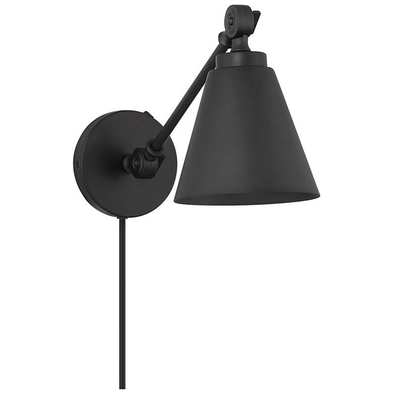 Image 2 1-Light Wall Sconce in Matte Black (Set of 2) more views