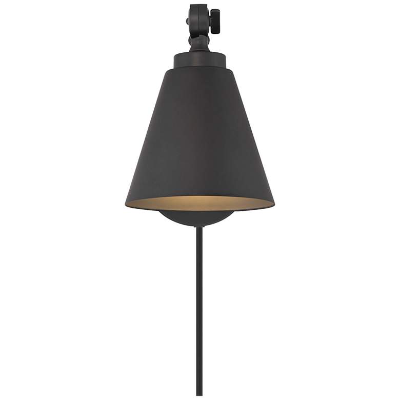 Image 3 1-Light Wall Sconce in Matte Black (Set of 2) more views