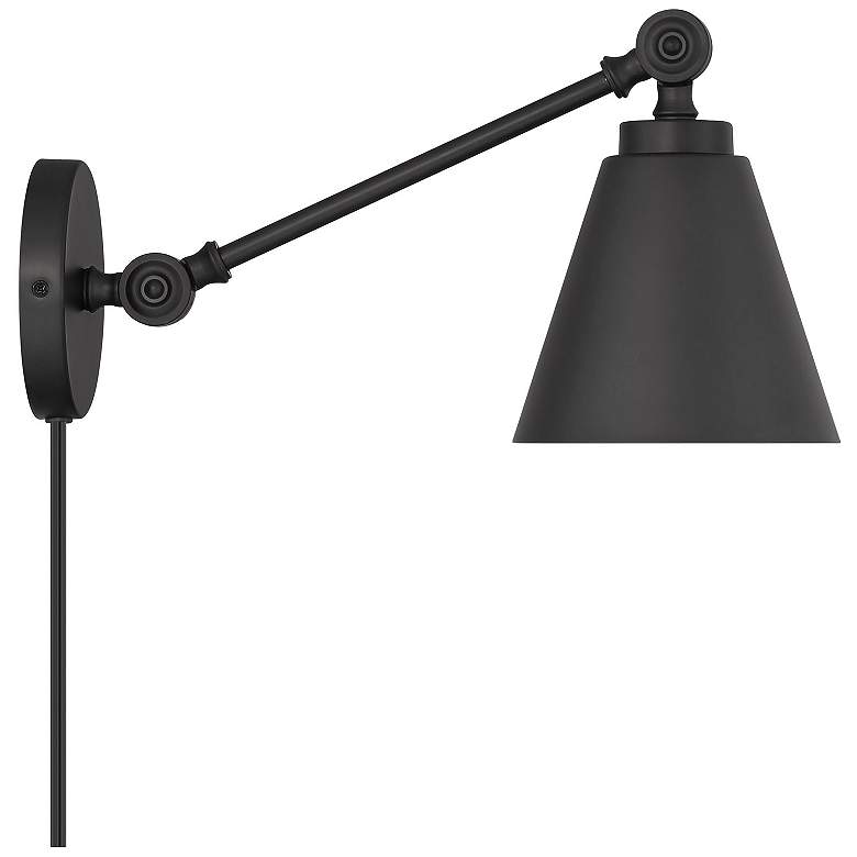 Image 5 1-Light Wall Sconce in Matte Black (Set of 2) more views
