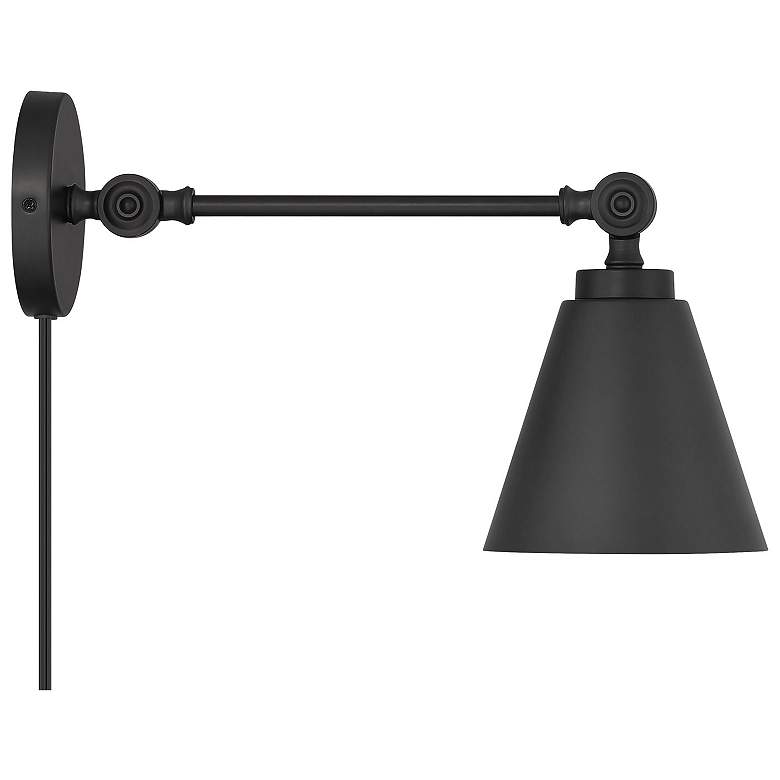 Image 6 1-Light Wall Sconce in Matte Black (Set of 2) more views