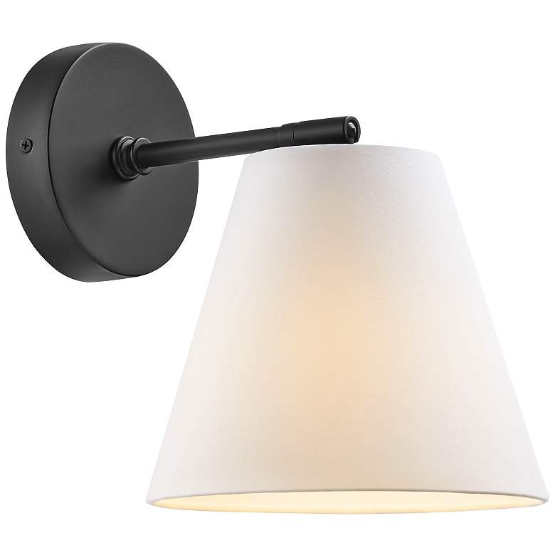 Image 2 1-Light Wall Sconce in Matte Black (Set of 2) more views