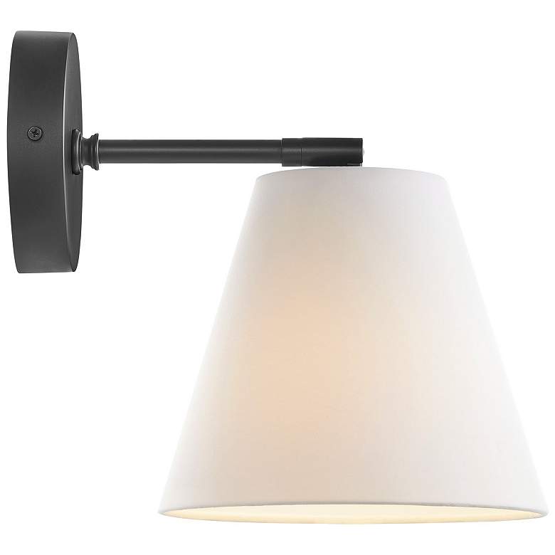 Image 3 1-Light Wall Sconce in Matte Black (Set of 2) more views