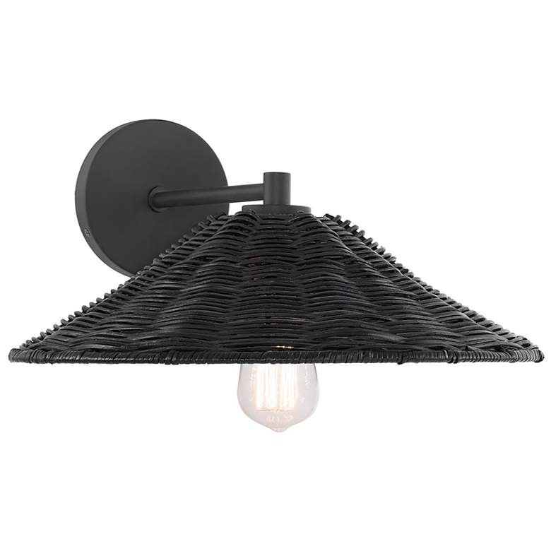 Image 1 1-Light Wall Sconce in Matte Black