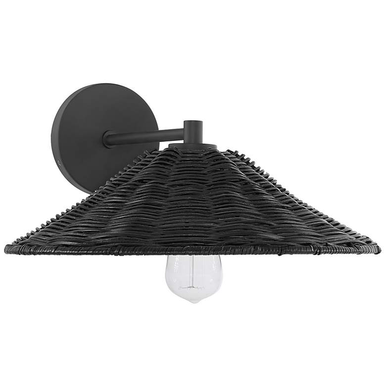 Image 2 1-Light Wall Sconce in Matte Black more views