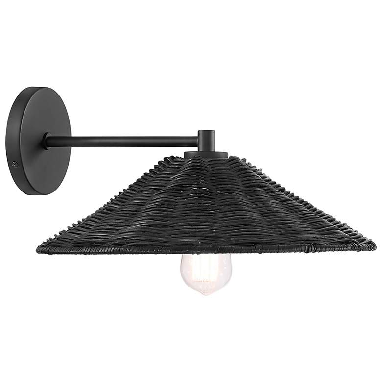 Image 4 1-Light Wall Sconce in Matte Black more views
