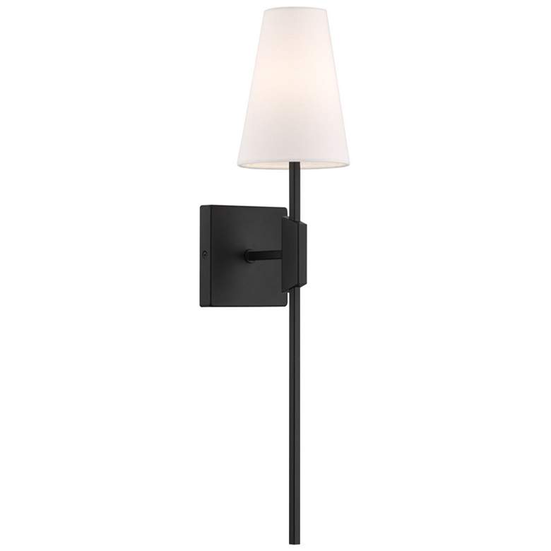 Image 1 1-Light Wall Sconce in Matte Black