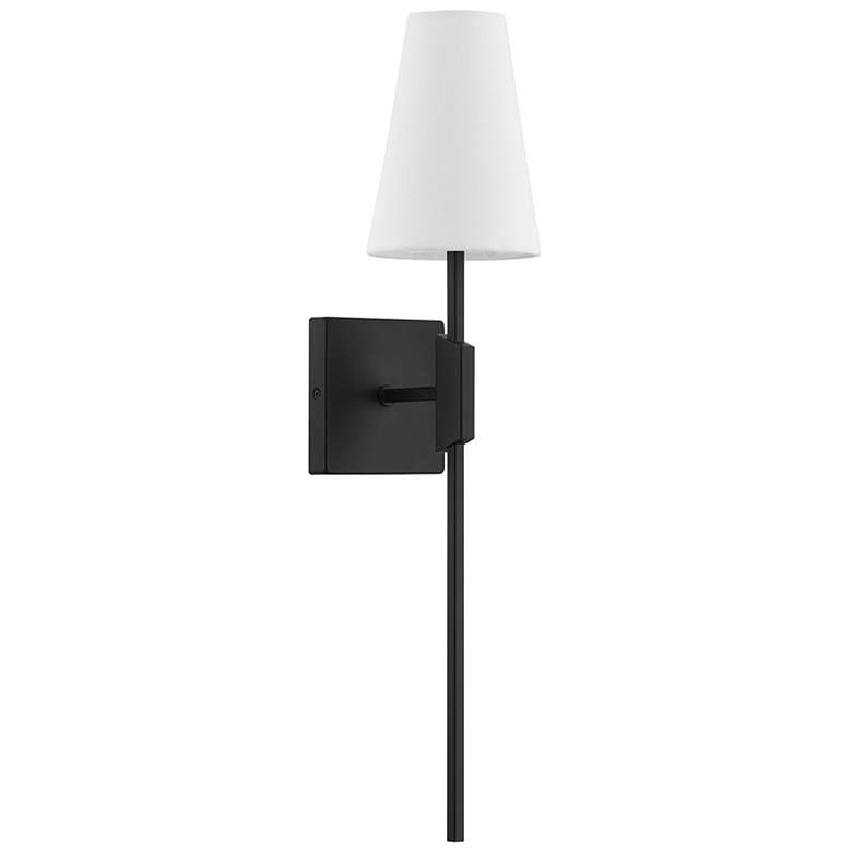 Image 2 1-Light Wall Sconce in Matte Black more views