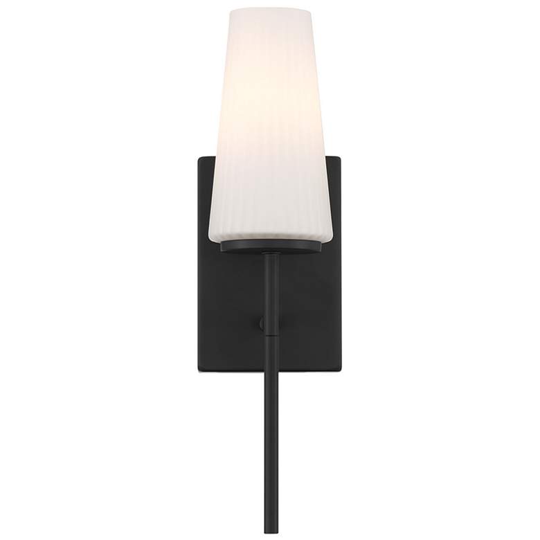 Image 3 1-Light Wall Sconce in Matte Black more views