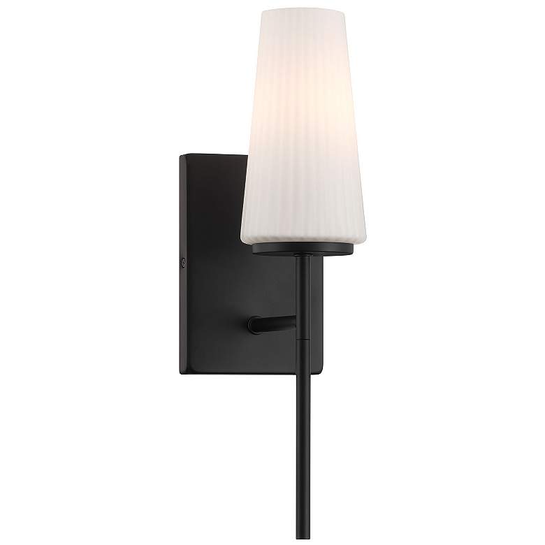 Image 4 1-Light Wall Sconce in Matte Black more views