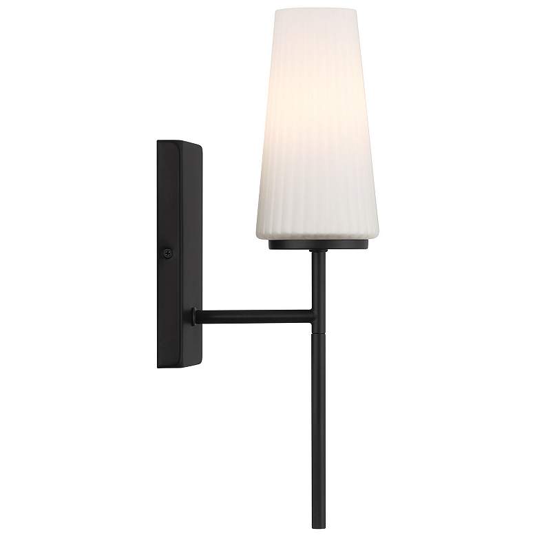 Image 5 1-Light Wall Sconce in Matte Black more views
