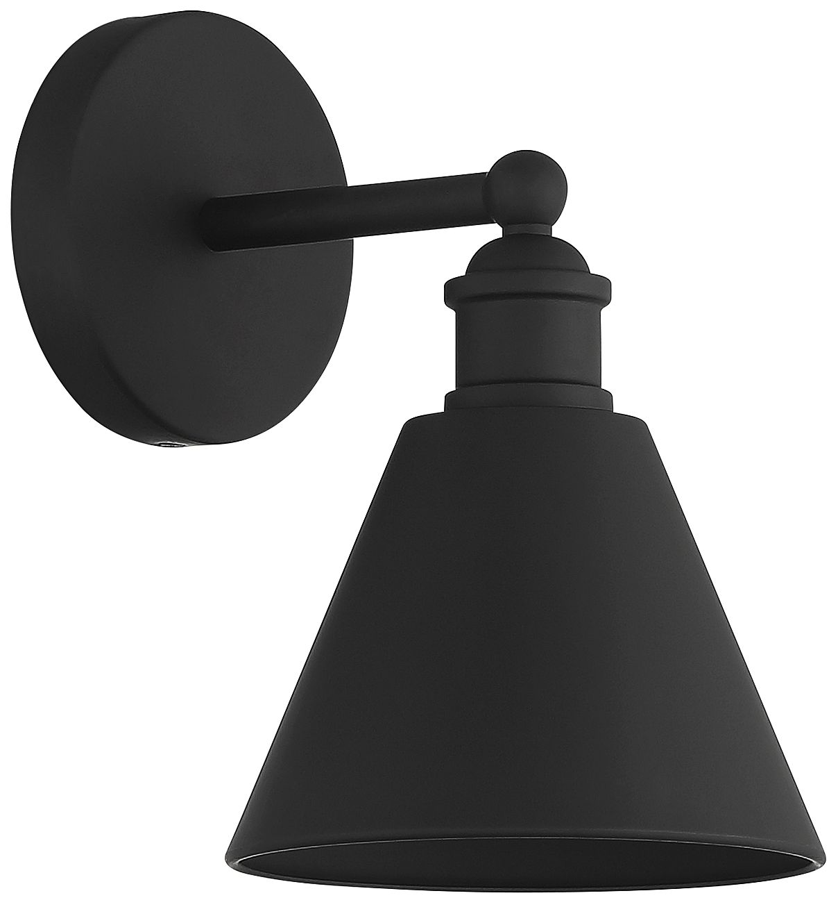 Image 3 1-Light Wall Sconce in Matte Black more views