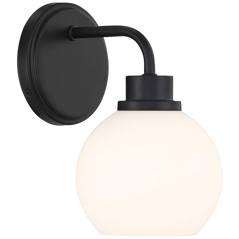 Image 1 1-Light Wall Sconce in Matte Black