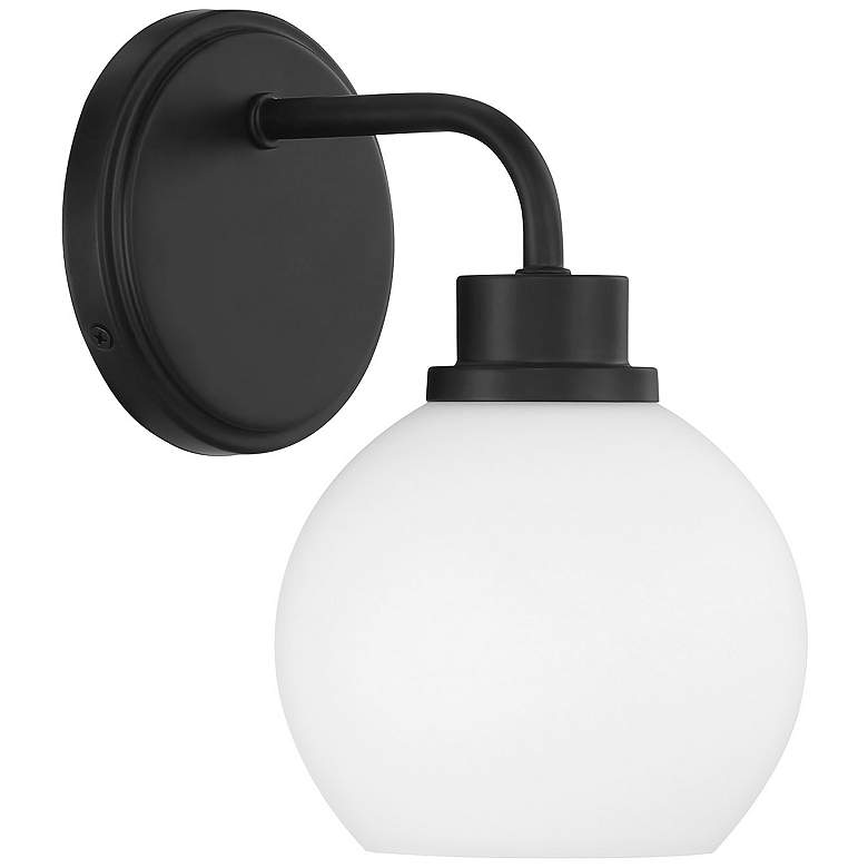 Image 2 1-Light Wall Sconce in Matte Black more views