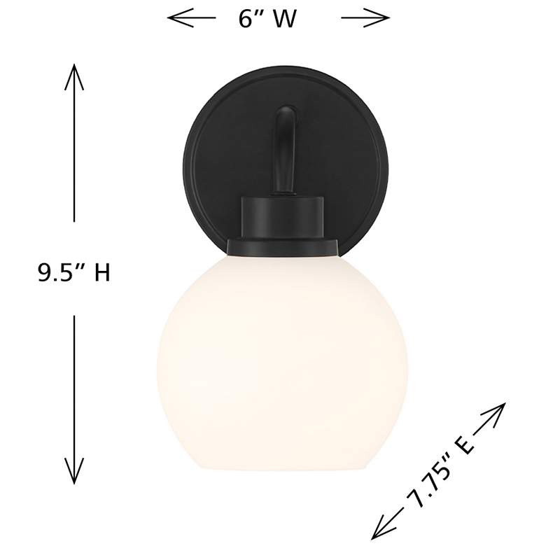 Image 6 1-Light Wall Sconce in Matte Black more views
